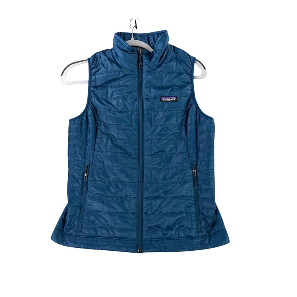 Patagonia Nano Puff Vest Women Small Lagom Blue Quilted Insulated 84247 FA23